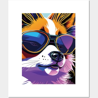 Shades of Cool: A Stylish Dog in Sunglasses Posters and Art